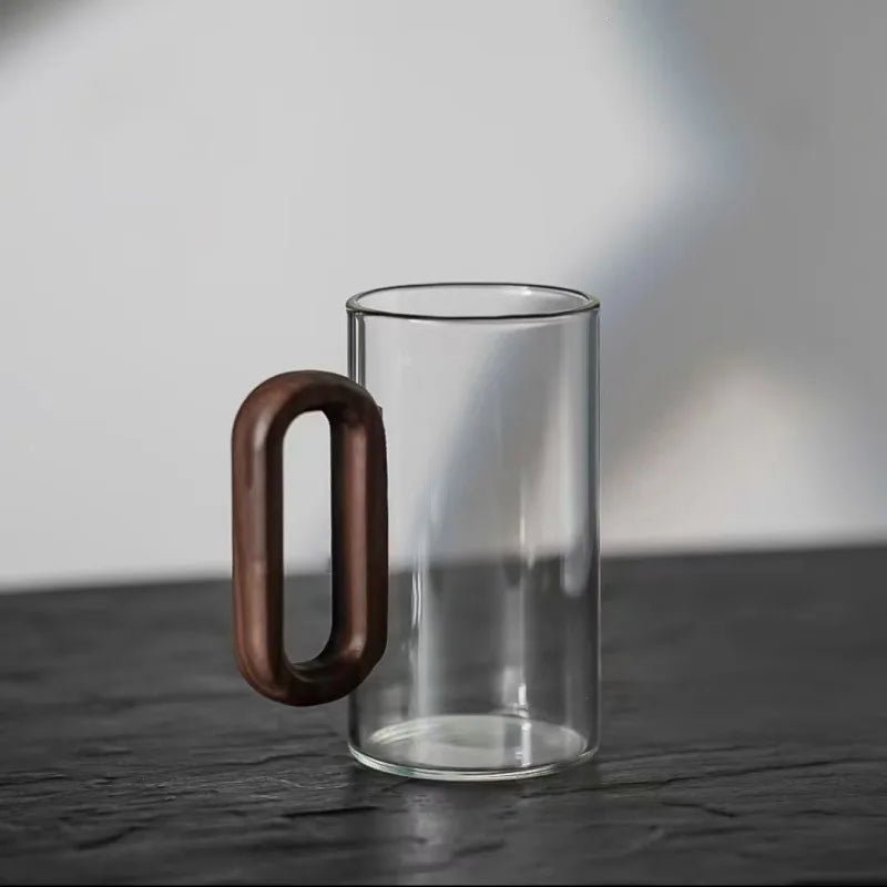Virelle Maison - Mug en verre borosilicate avec anse en bois naturel | Virelle Maison