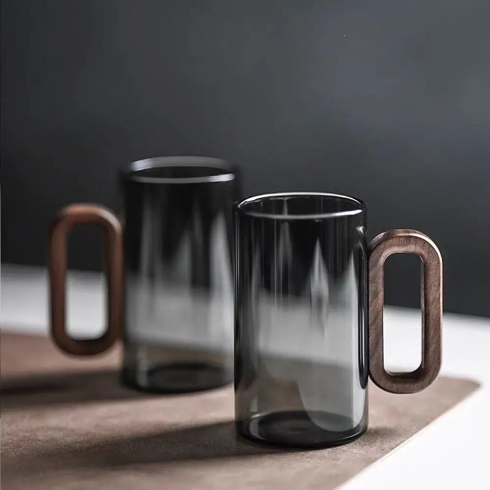 Virelle Maison - Mug en verre borosilicate avec anse en bois naturel | Virelle Maison