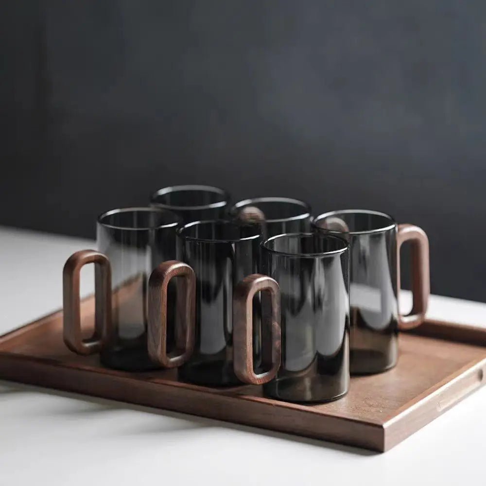 Virelle Maison - Mug en verre borosilicate avec anse en bois naturel | Virelle Maison