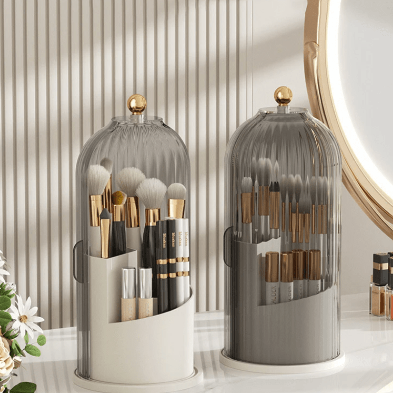 Virelle Maison - Organisateur de maquillage rotatif en acrylique transparent | Virelle Maison