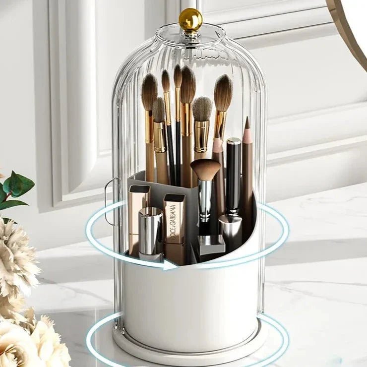 Virelle Maison - Organisateur de maquillage rotatif en acrylique transparent | Virelle Maison