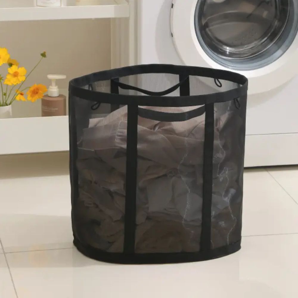 Virelle Maison - Panier à linge pliable en maille respirante