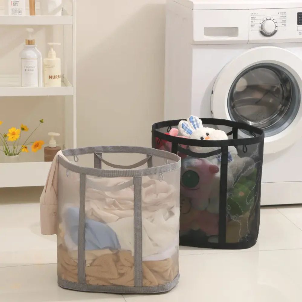 Virelle Maison - Panier à linge pliable en maille respirante