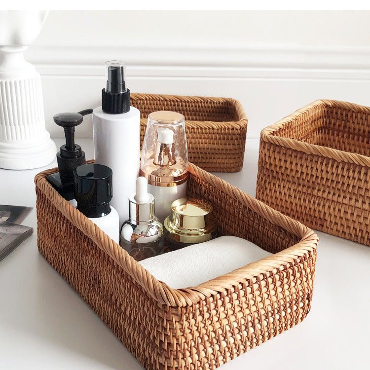 Virelle Maison - Panier de rangement en rotin tressé – Finition naturelle artisanale | Virelle Maison