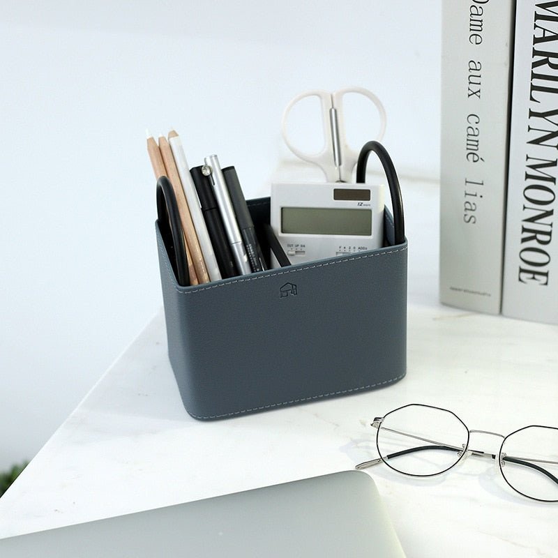 Virelle Maison - Panier de rangement en simili cuir avec structure rigide | Virelle Maison