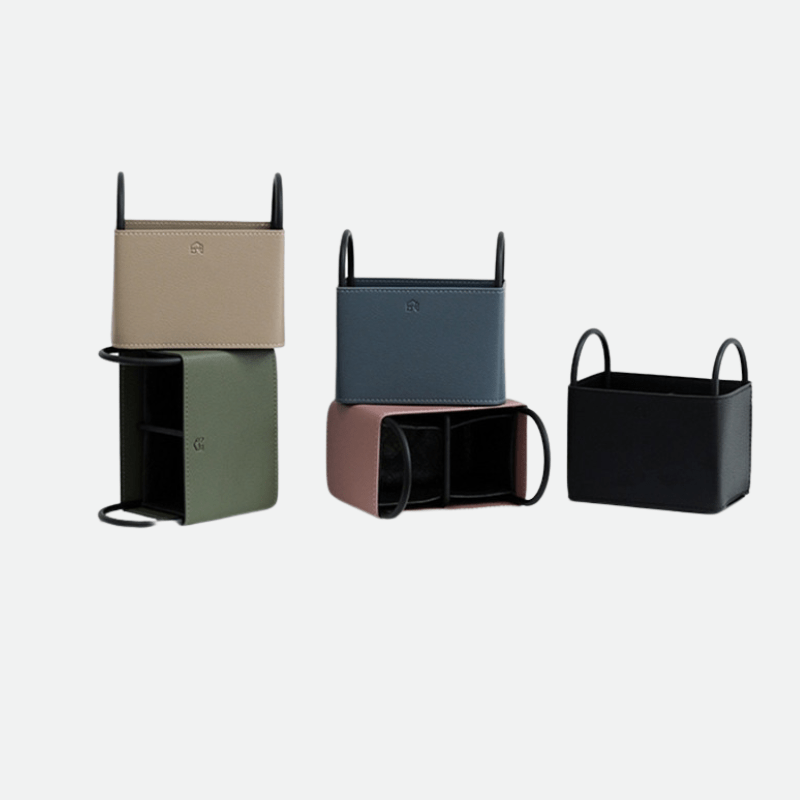 Virelle Maison - Panier de rangement en simili cuir avec structure rigide | Virelle Maison