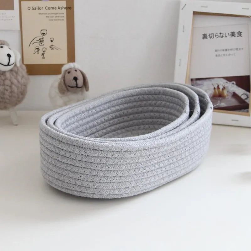 Virelle Maison - Panier de rangement tressé en corde de coton | Virelle Maison