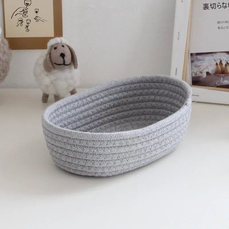 Virelle Maison - Panier de rangement tressé en corde de coton | Virelle Maison