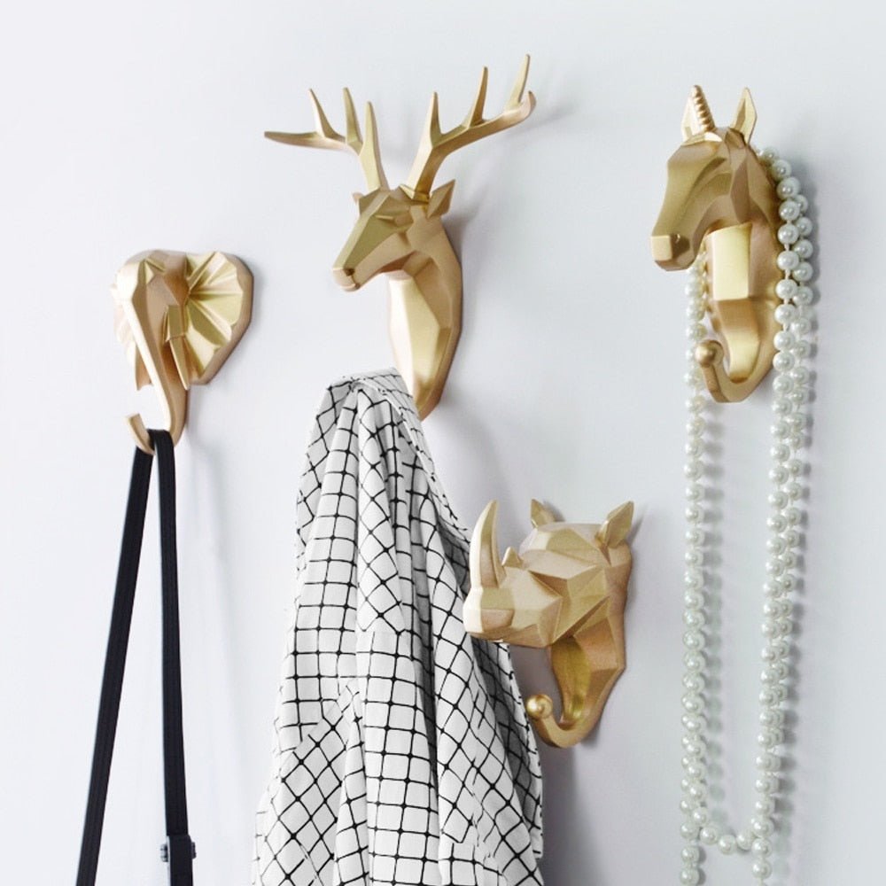 Virelle Maison - Patère murale décorative en résine – Design géométrique animalier | Virelle Maison