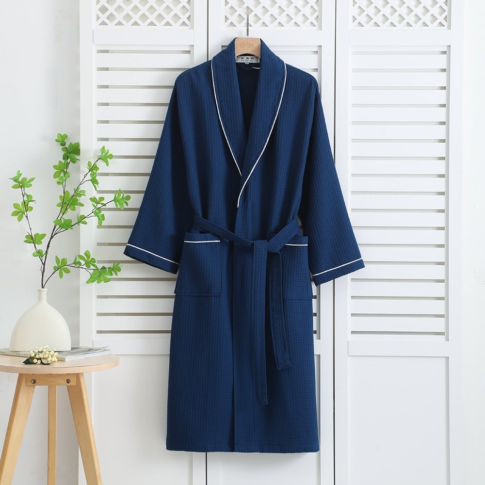 Virelle Maison - Peignoir en coton gaufré, doux et absorbant pour salle de bain | Virelle Maison