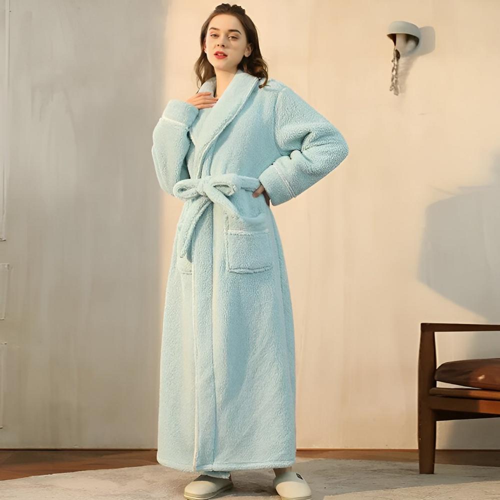 Virelle Maison - Peignoir en flanelle douce à col châle unisexe | Virelle Maison