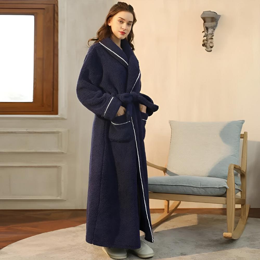 Virelle Maison - Peignoir en flanelle douce à col châle unisexe | Virelle Maison