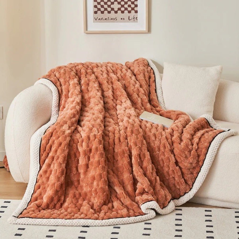 Virelle Maison - Plaid décoratif en sherpa texturé et doux au toucher | Virelle Maison