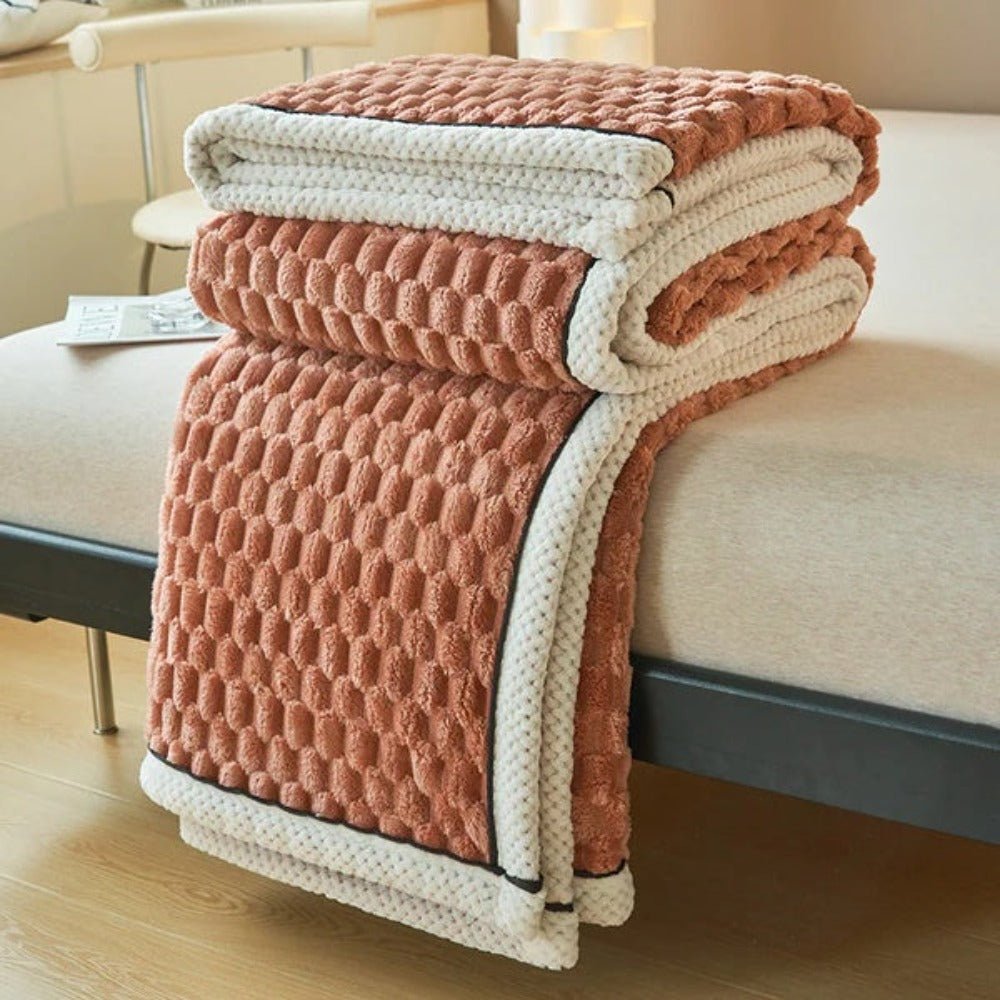 Virelle Maison - Plaid décoratif en sherpa texturé et doux au toucher | Virelle Maison