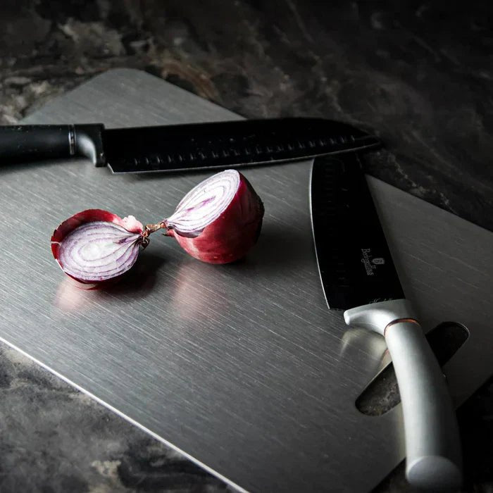Virelle Maison - Planche à découper en acier inoxydable brossé | Virelle Maison