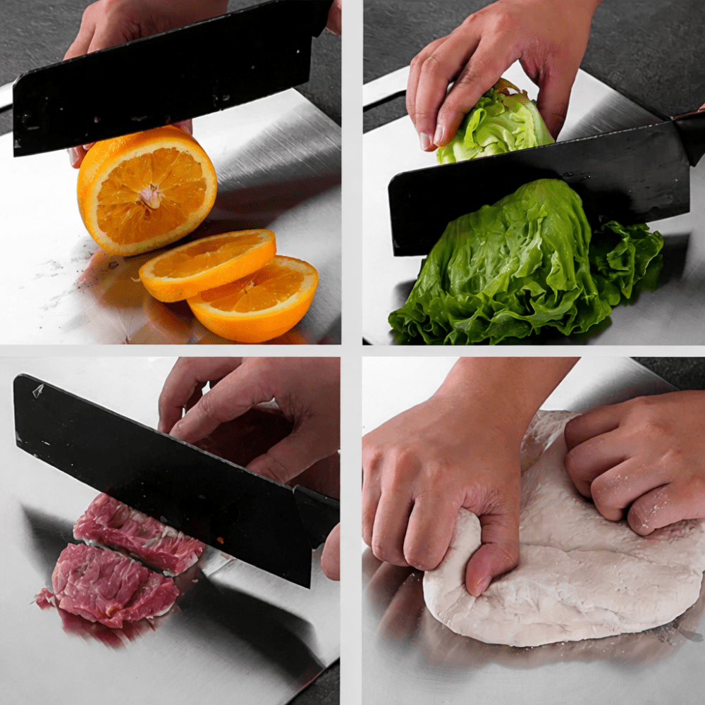 Virelle Maison - Planche à découper en acier inoxydable brossé | Virelle Maison