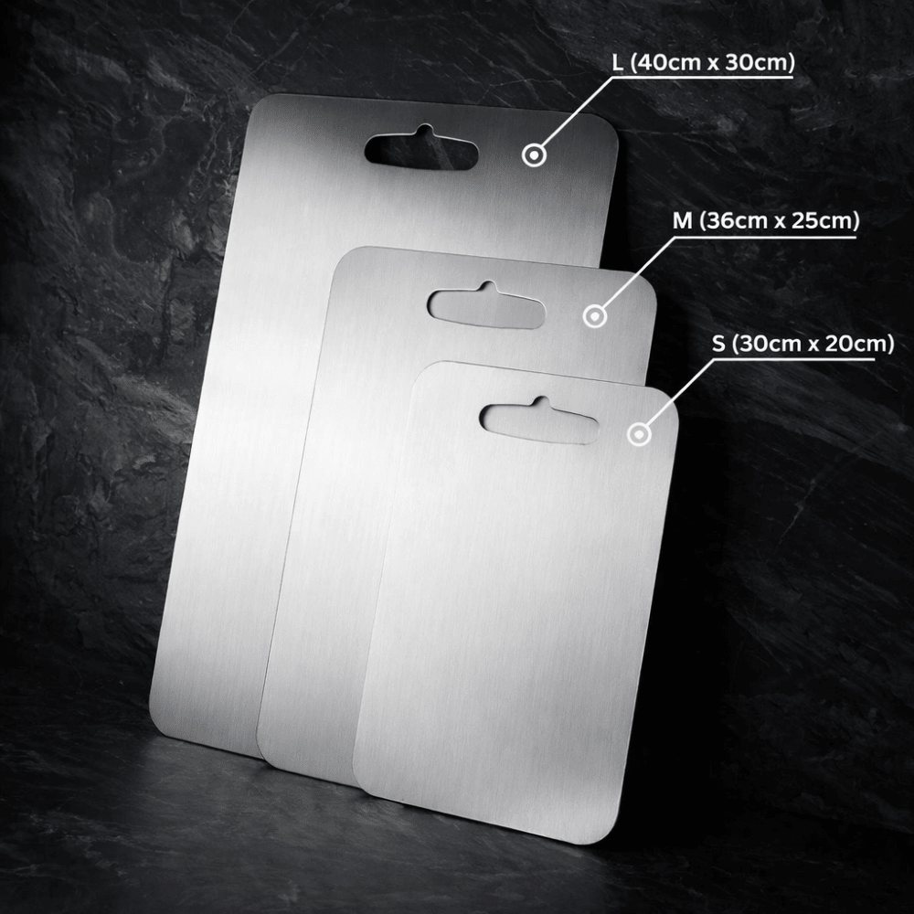 Virelle Maison - Planche à découper en acier inoxydable brossé | Virelle Maison