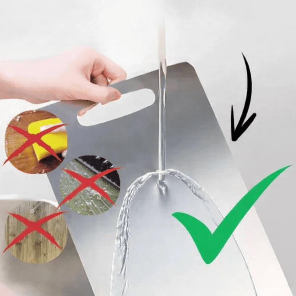 Virelle Maison - Planche à découper en acier inoxydable brossé | Virelle Maison