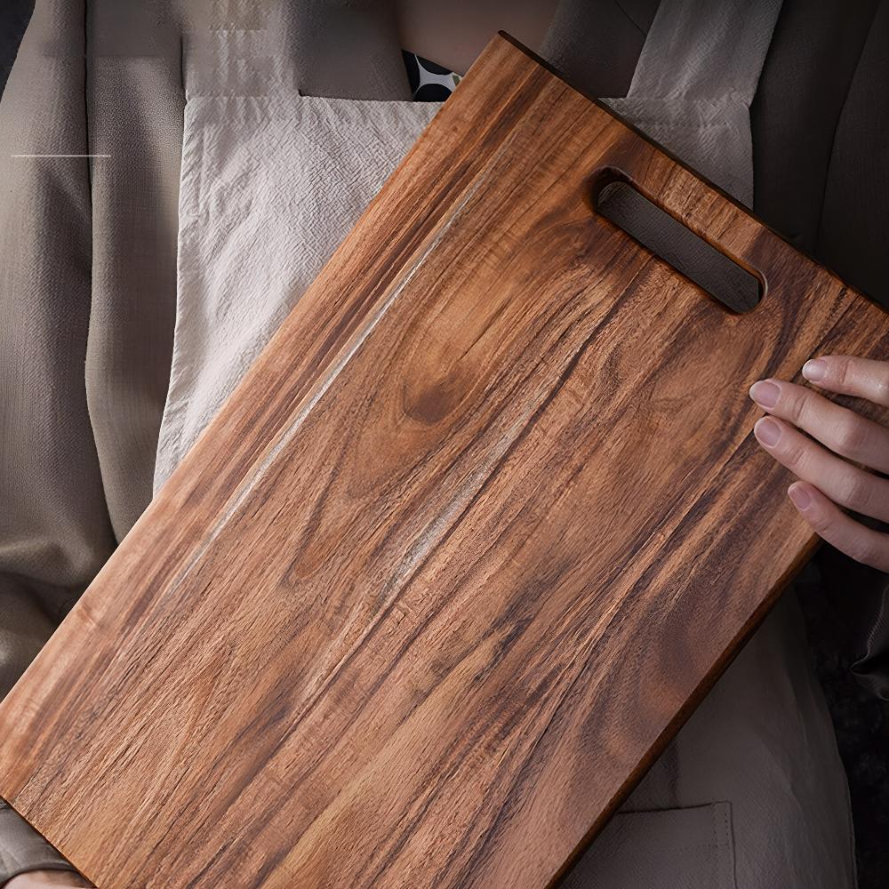 Virelle Maison - Planche à découper en bois d’acacia massif avec poignée | Virelle Maison