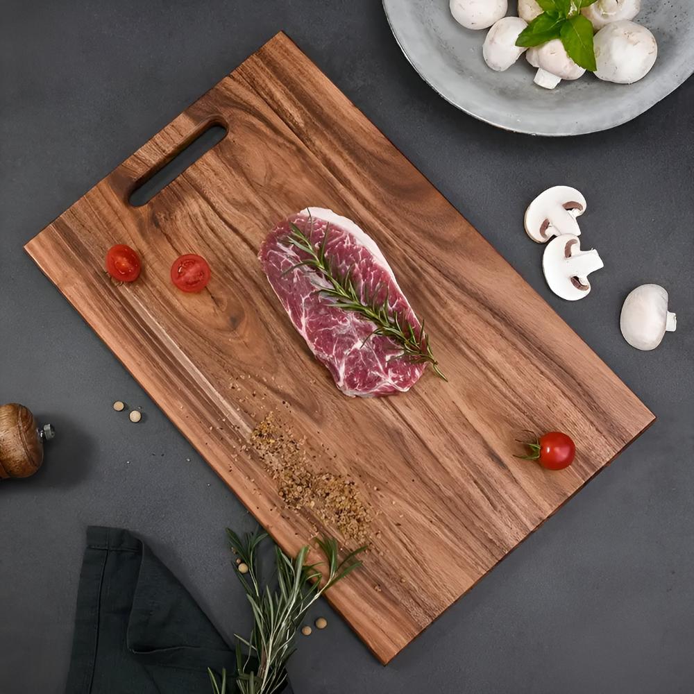 Virelle Maison - Planche à découper en bois d’acacia massif avec poignée | Virelle Maison