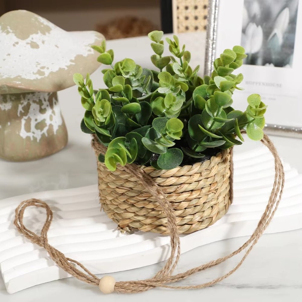Virelle Maison - Plante suspendue artificielle en panier tressé | Virelle Maison