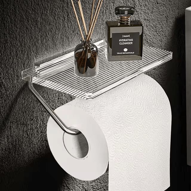 Virelle Maison - Porte - papier toilette mural en métal avec tablette | Virelle Maison