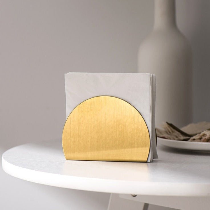 Virelle Maison - Porte - serviettes de table en acier doré au design sculptural | Virelle Maison