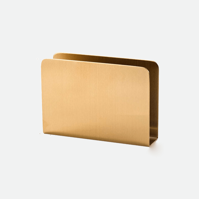 Virelle Maison - Porte - serviettes de table en acier doré au design sculptural | Virelle Maison