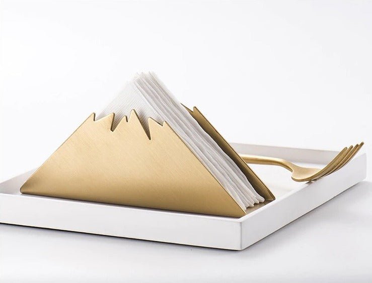 Virelle Maison - Porte - serviettes de table en acier doré au design sculptural | Virelle Maison