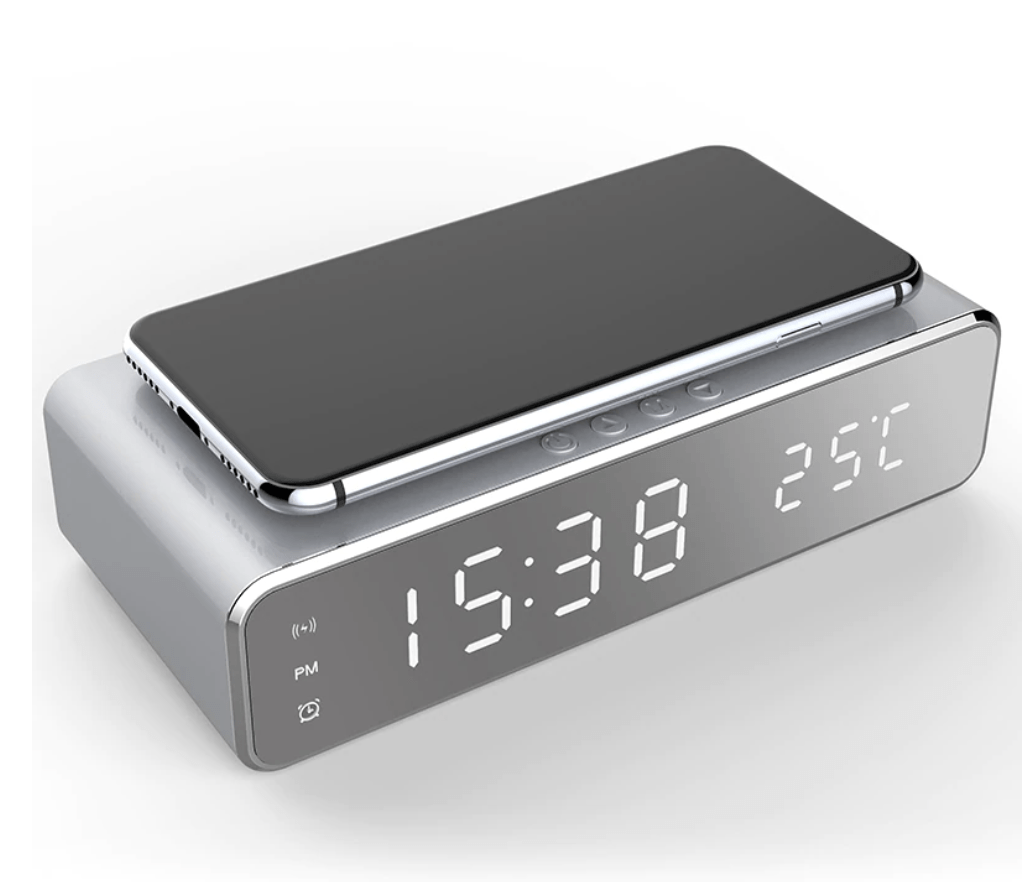 Virelle Maison - Réveil de table sans fil – Design compact avec chargeur intégré | Virelle Maison