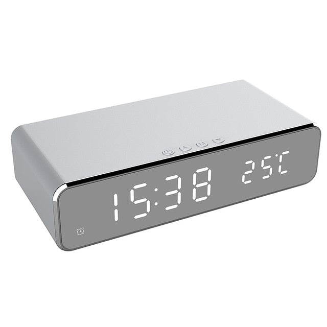 Virelle Maison - Réveil de table sans fil – Design compact avec chargeur intégré | Virelle Maison