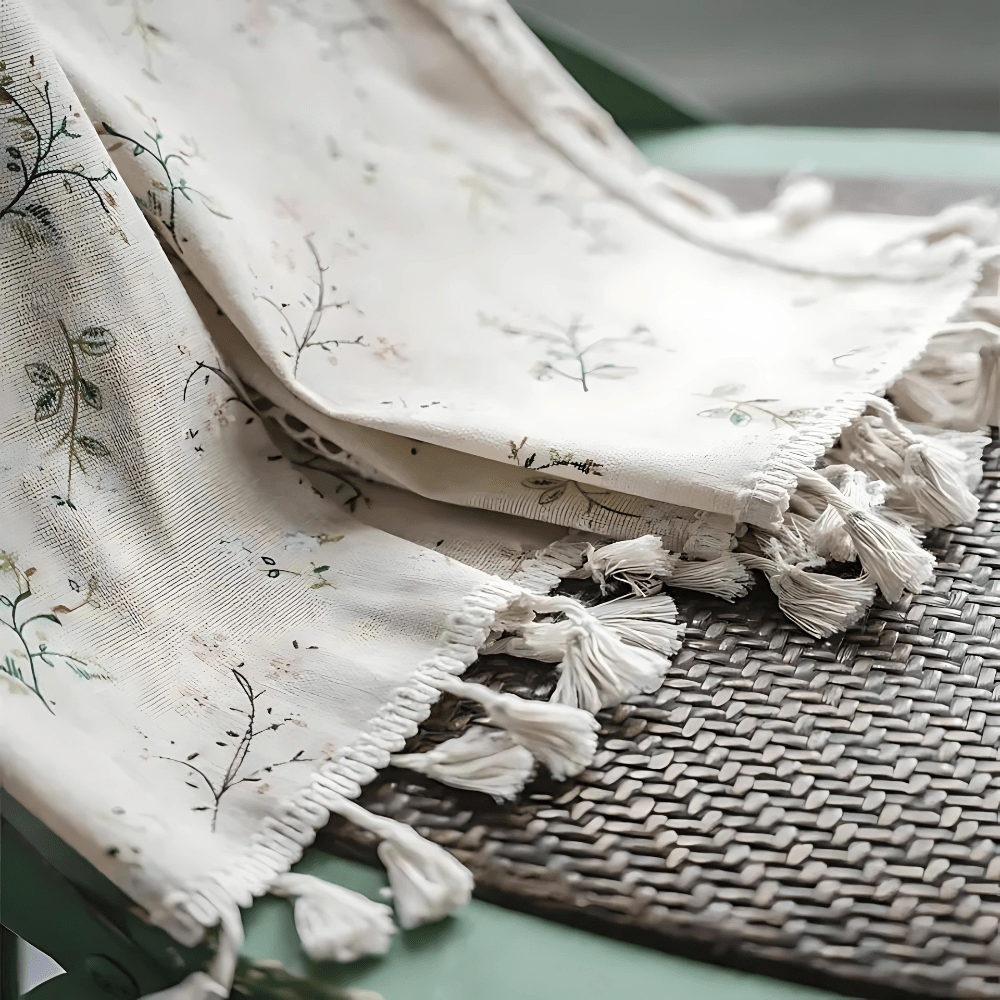 Virelle Maison - Rideau en dentelle florale semi - occultant patchwork