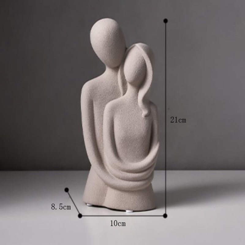 Virelle Maison - Sculpture décorative en céramique blanche aux lignes abstraites | Virelle Maison