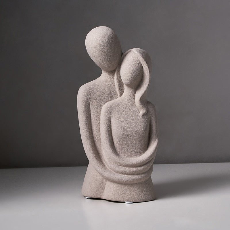 Virelle Maison - Sculpture décorative en céramique blanche aux lignes abstraites | Virelle Maison