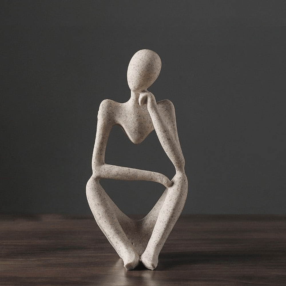 Virelle Maison - Sculpture décorative en résine mate inspiration pensée | Virelle Maison