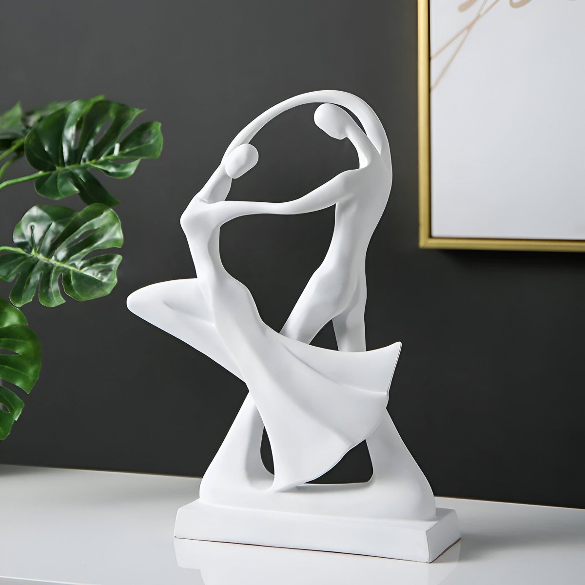 Virelle Maison - Sculpture décorative en résine noire et blanche contrastée | Virelle Maison