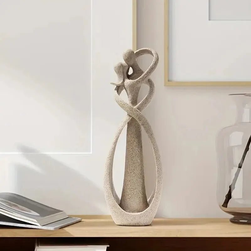Virelle Maison - Sculpture décorative en résine – Silhouette entrelacée mate | Virelle Maison