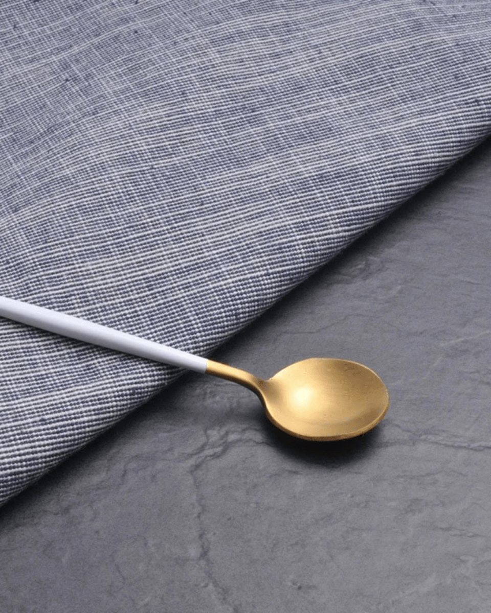 Virelle Maison - Service de couverts en acier noir mat et doré brossé | Virelle Maison