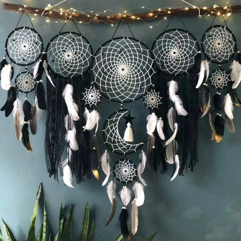 Virelle Maison - Set de capteurs de rêves en coton tressé motif lunaire | Virelle Maison