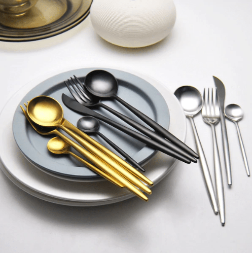 Virelle Maison - Set de couverts 4 pièces en acier inoxydable coloré | Virelle Maison