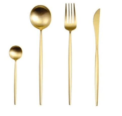 Virelle Maison - Set de couverts 4 pièces en acier inoxydable coloré | Virelle Maison