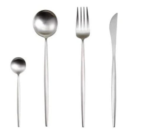 Virelle Maison - Set de couverts 4 pièces en acier inoxydable coloré | Virelle Maison
