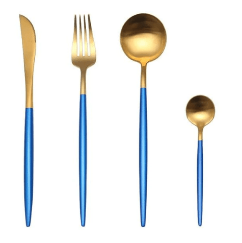 Virelle Maison - Set de couverts 4 pièces en acier inoxydable coloré | Virelle Maison