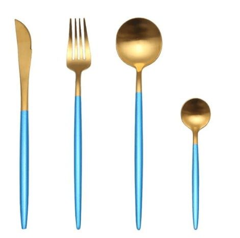 Virelle Maison - Set de couverts 4 pièces en acier inoxydable coloré | Virelle Maison