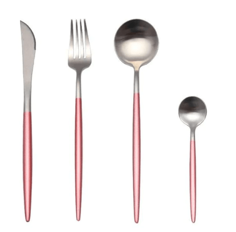 Virelle Maison - Set de couverts 4 pièces en acier inoxydable coloré | Virelle Maison