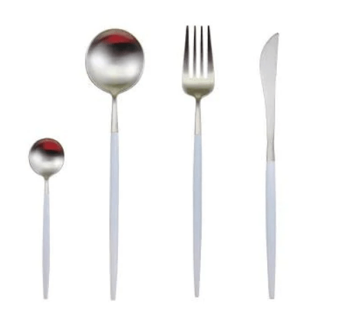 Virelle Maison - Set de couverts 4 pièces en acier inoxydable coloré | Virelle Maison
