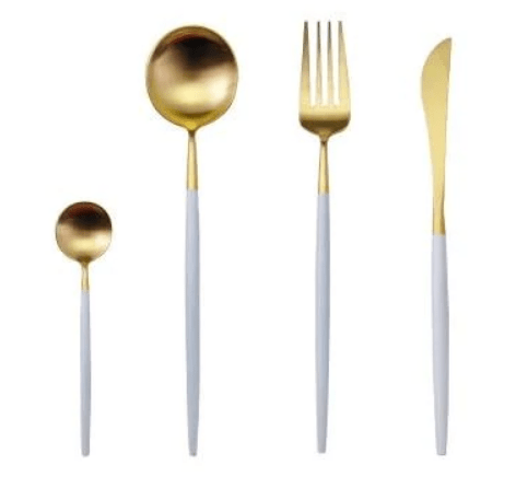 Virelle Maison - Set de couverts 4 pièces en acier inoxydable coloré | Virelle Maison