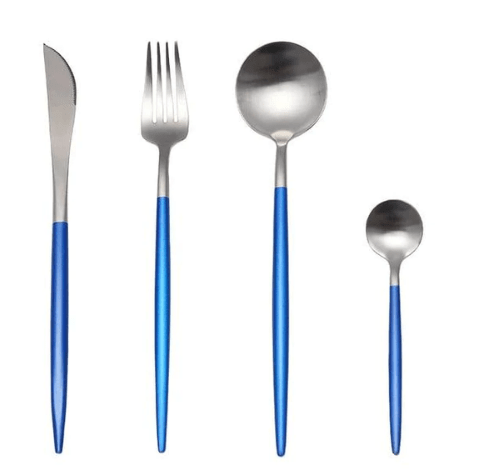 Virelle Maison - Set de couverts 4 pièces en acier inoxydable coloré | Virelle Maison