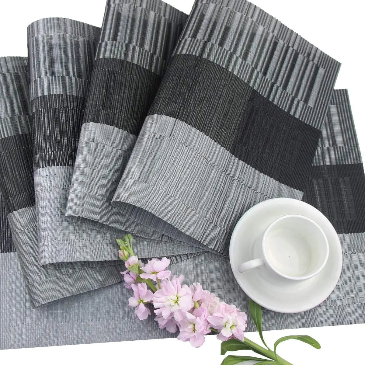 Virelle Maison - Set de sets de table tissés lavables – Surface résistante à la chaleur | Virelle Maison