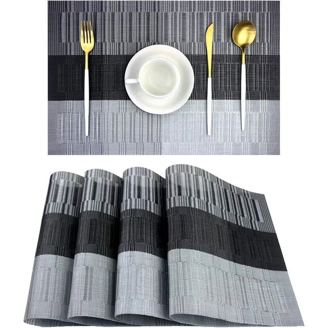 Virelle Maison - Set de sets de table tissés lavables – Surface résistante à la chaleur | Virelle Maison